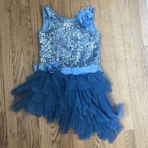 Holiday sequin and satin dress